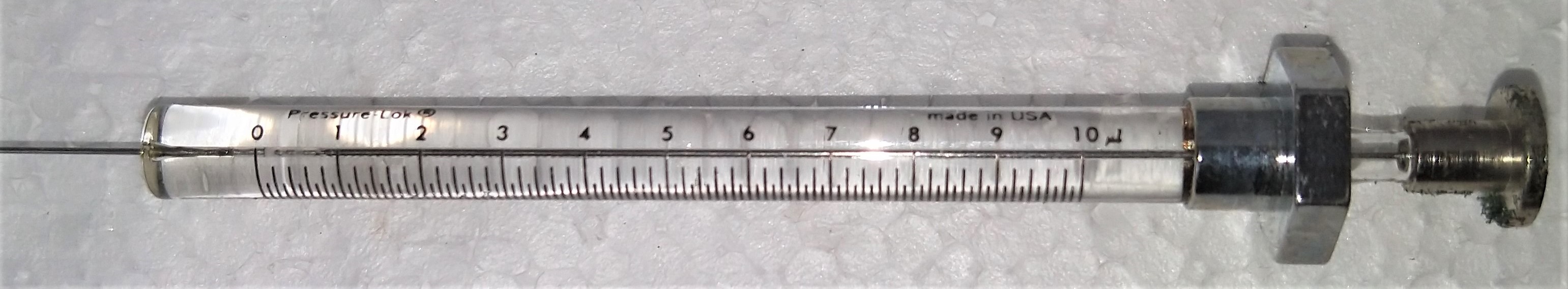 New Open Box Pierce Pressure-Lok Series C Liquid Syringe -10μL