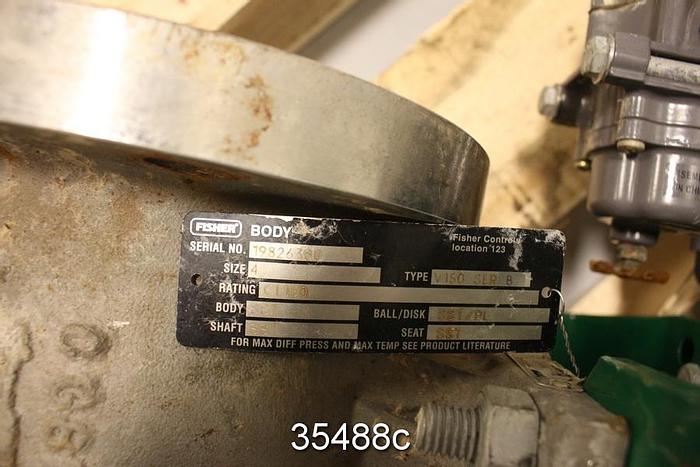Used Fisher V-150 Ser B 4" V-Ball Control Valve #35488