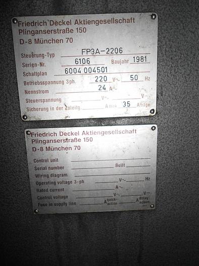 Gebruikt FREESMACHINE DECKEL FP3A