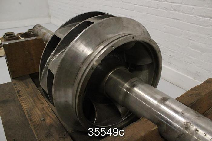Used Sulzer ZX60U Pump Rotating Assembly, 6 Vane 25" Impeller #35549