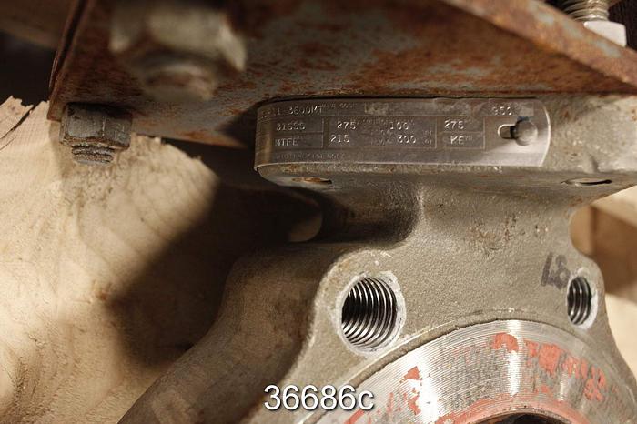 Used Neles Jamesbury 815L-11-3600MT 6" Hand Operated Wafer Sphere Butterfly Valve #36686