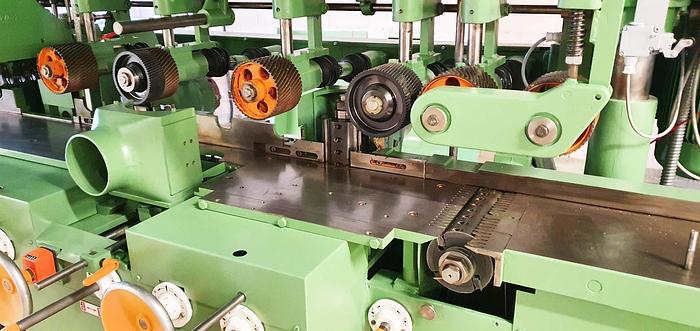 Used Gubisch 4 side moulding automat BS 230/4, 7 heads, year 1989