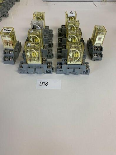 Used Idec RH2B-U Relay 24V DC DC24V With Idec SH2B-05 Socket (Lot Of 10)