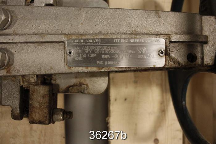 Used Fabri 4" Hand Operated Knife Gate Valve #36267