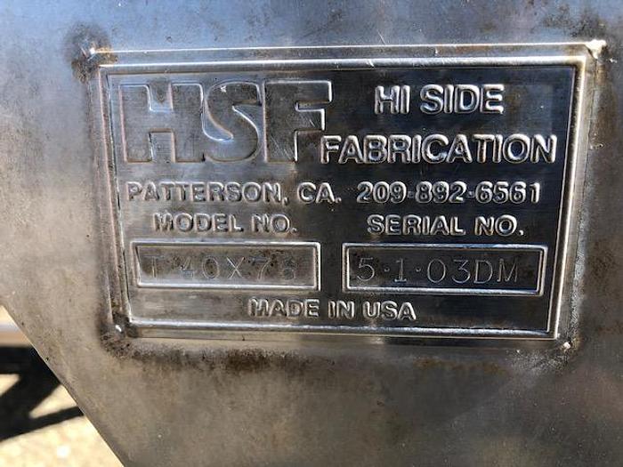 Used 2003 Stainless Steel Seasoning Drum