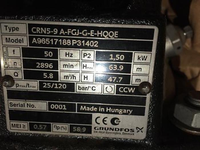 Brugt Grundfos pumpe CRN5-9