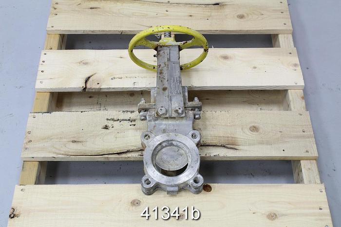 Used Fabri-Valve 3" Hand Operated Knife Gate Valve #41341