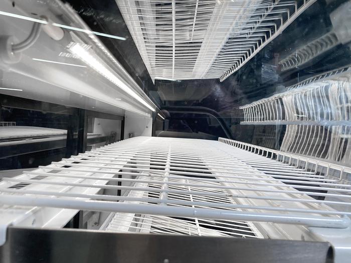 Used Gently Used Federal Showcase -- Dry Case, Lighted Shelves, Adjustable Shelf Angles, Model ECGD59. In stock, available for immediate pickup!