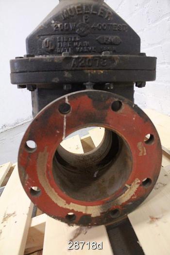 Used Mueller 6" Outside Stem And Yoke Hand Operated Knife Gate Valve #28718