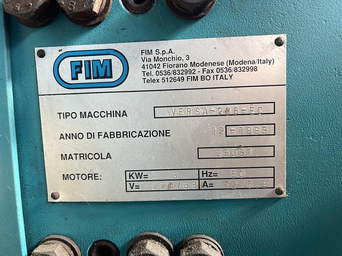 Buone Scantonatrice oleodinamica ad angolo variabile FIM VERSA 206 EC