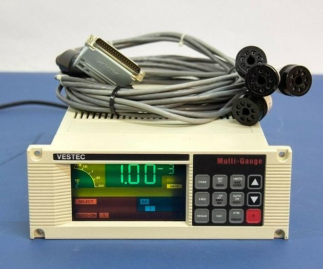 Used Varian Vestec LR88590 Multi-Gauge Controller Vacuum Gauge w/ Cable USED (7382)R