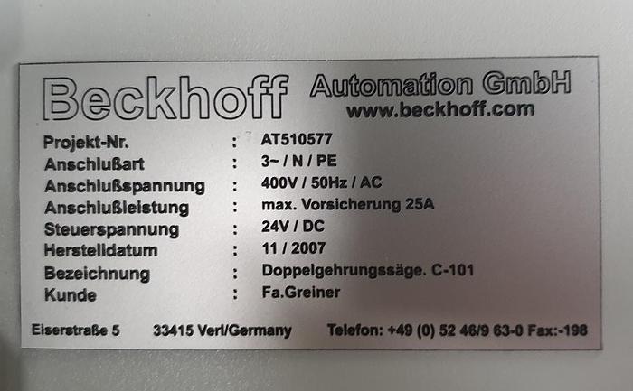 Gebraucht Doppelgehrungssäge Wegoma SD 25 mit Beckhoffsteuerung