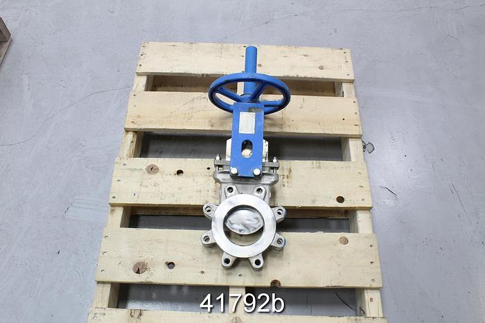 Used Orbinox 4" Hand Operated Knife Gate Valve #41792