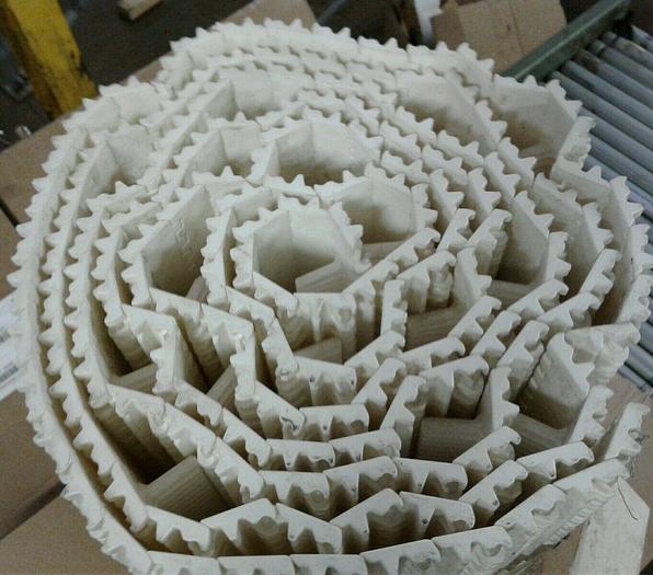 PLASTIC CONVEYOR BELT 26"x 4.75 feet intralox 1600 flighted