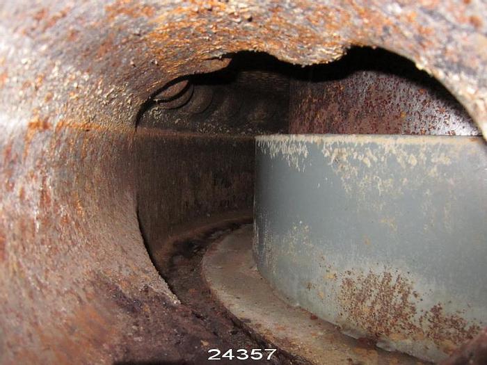 Used Ingersoll Rand HI-Q Ingersoll-Rand Hi-Q Pressure Screen, 3/8" Holes, 2-Foil Carbon Steel Rotor, Metric Fasteners, 29" Dia Carbon Steel Basket X 31" Tall, 17" Tall Drilled Section #24357