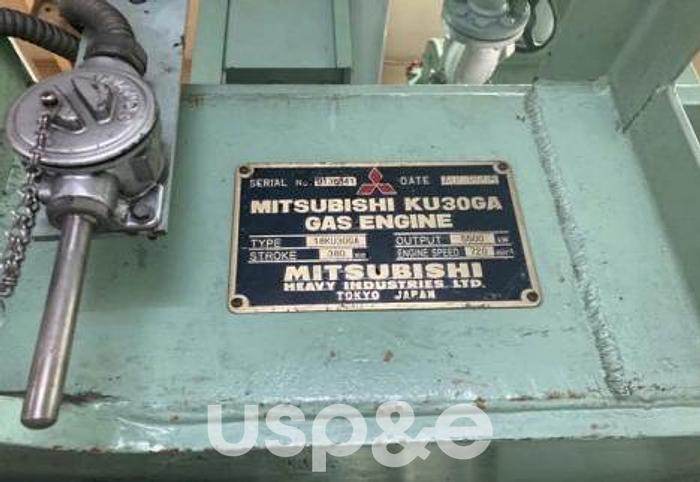 Used 5.5 MW 2000 Used Mitsubishi 18KU30GA Natural Gas Generator Set