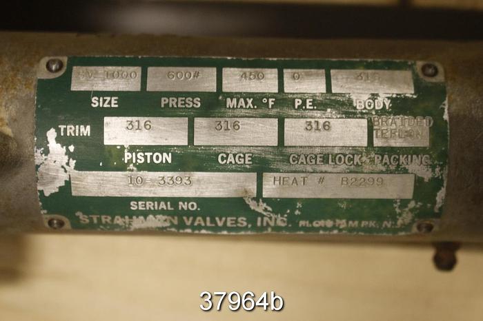 Used Strahman SV-1000 Sample Valve (1.5x1.25" NPT) #37964