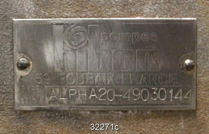 Used Hibon Alpha 20 Single Stage Liquid Ring Vacuum Pump #32271
