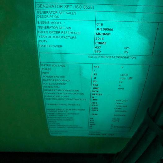 Caterpillar generators Marine Tier II with class certificates