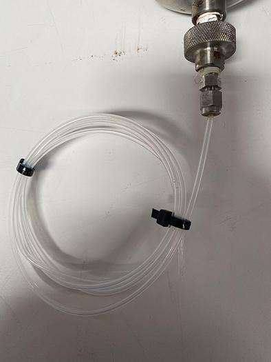 Used Stainless Steel Filter Housing 5" L x 3" Sanitary Fitting w/ Swagelok Valves