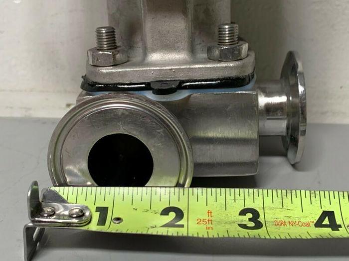 Used ITT Sherotec 3-way Stainless Steel Valve w/ Position Monitors & 2" Fittings