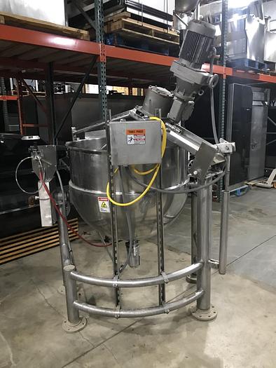 Used GROEN DN/INA/2-150 DIRECT STEAM 150 GAL. TILTING COOKER/MIXER, AGITATION & SCRAPE SURFACE, 3" DISCHARGE VALVE. DN/INA/2-150 only @ AMERICA'S STEAM KETTLE HEADQUARTERS !