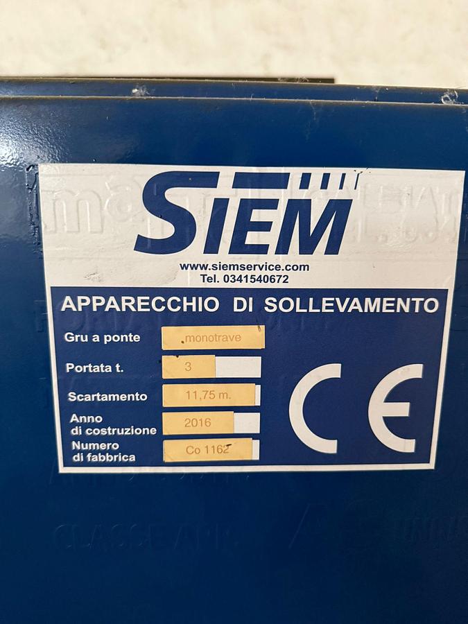 Usato 2016 SIEM SERVICE MONOTRAVE 3 TON