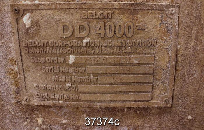 Used Beloit DD4000 42/46" Refiner, 46" Rotor #37374
