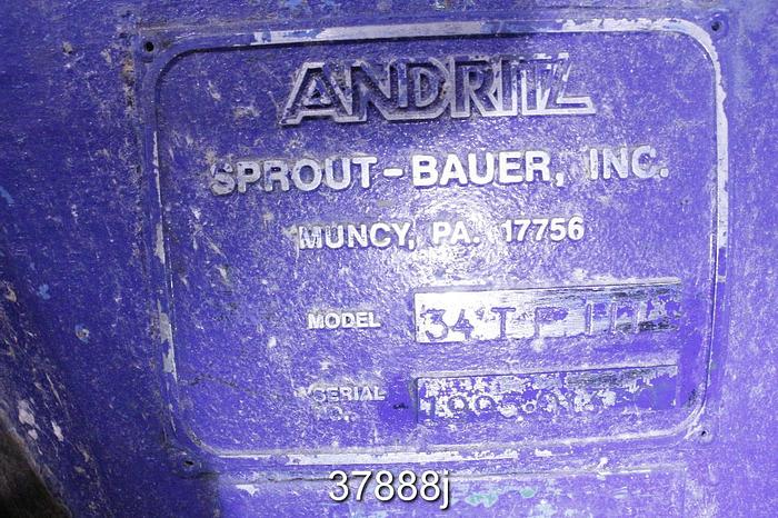 Used Andritz 34TFIII Refiner with 1000 HP Motor #37888