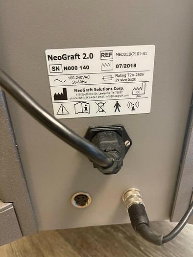 Used 2018 Venus Concept NeoGraft 2.0 ~ Single Owner System ~ Includes 112,644 Grafts