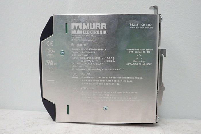 Used Murr Elektronik Emparro 5-100-240/24 85440 Switch Mode Power Supply