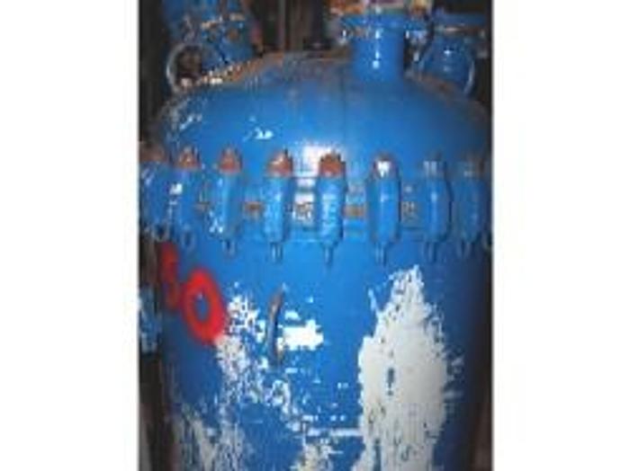 Used Pfaudler 100 gallon vertical #9115 glass lined vacuum receiver