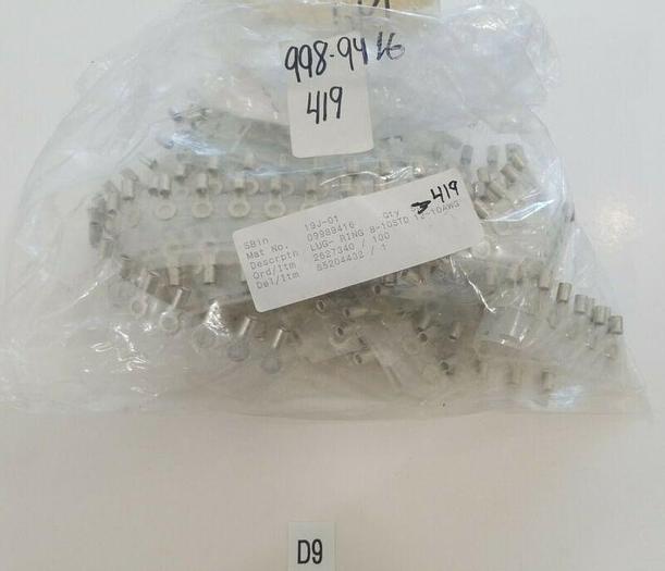 *NEW* BAG OF 419 PERKIN ELMER 09989416 10-12AWG 8-10 STD LUG RING