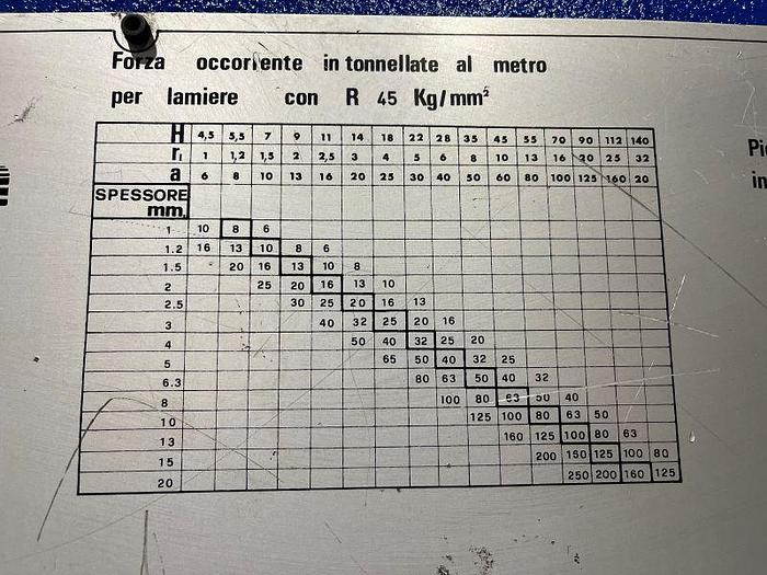 Usato PIEGATRICE COLMAL EURA 2.500 mm x 50 Ton.