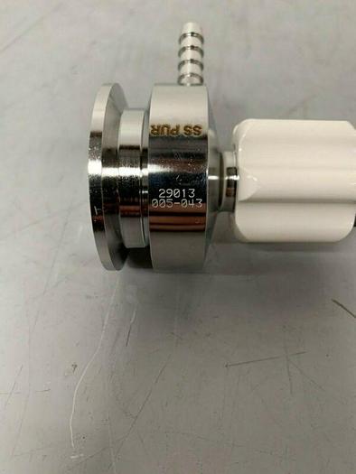 Used ITT Pure-Flo Stainless Steel Sample Valve w/ 1/4" Outlet & 2" Inlet