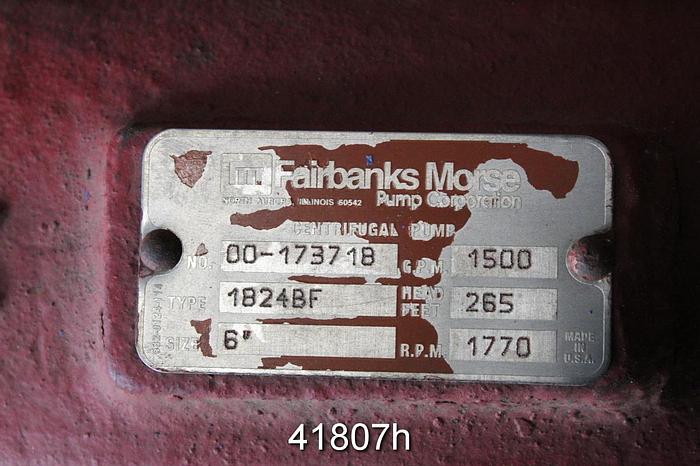 Unused Fairbanks 6" 1824BF Split Case Pump, 7-Vane 16.75" Brass Impeller #41807