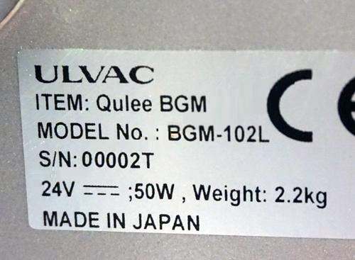 Used Ulvac  Qulee BGM-102L