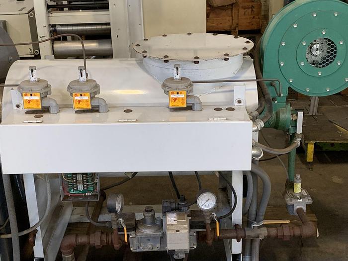 Used 15" WIDE CHESNUT ENGINEERING 1 COLOR PRINTER 2 ROLL ROTOGRAVURE AND LAMINATING LINE