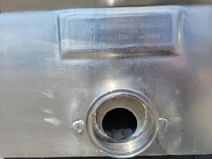 Used Tank, 500 Gallon, S/st, Jkt, Agit, Mojonnier #C744154