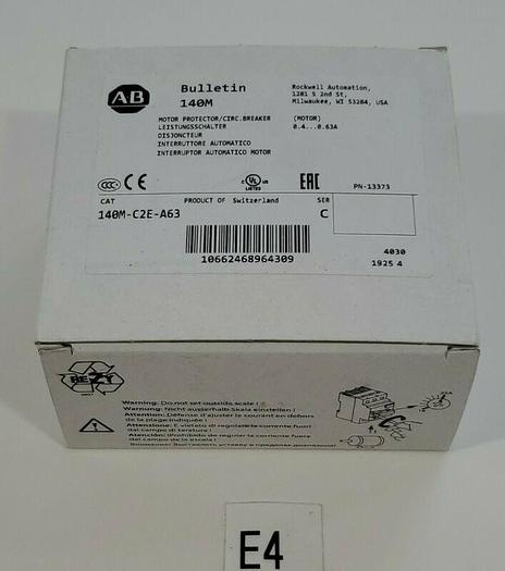 *NEW IN BOX* ALLEN BRADLEY 140M-C2E-A63 SER. B CIRCUIT PROTECTOR + WARRANTY!