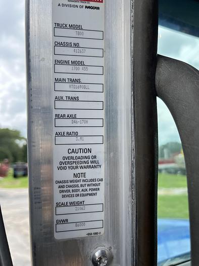 Used 2014 KW T800 Tri-Axle Dump Truck #5549