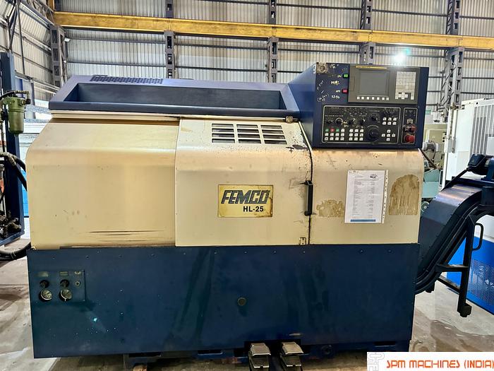 Used Femco HL25 CNC Turning Chuck 200 x 650mm Between Center - Year : 2006, Fanuc Oitc