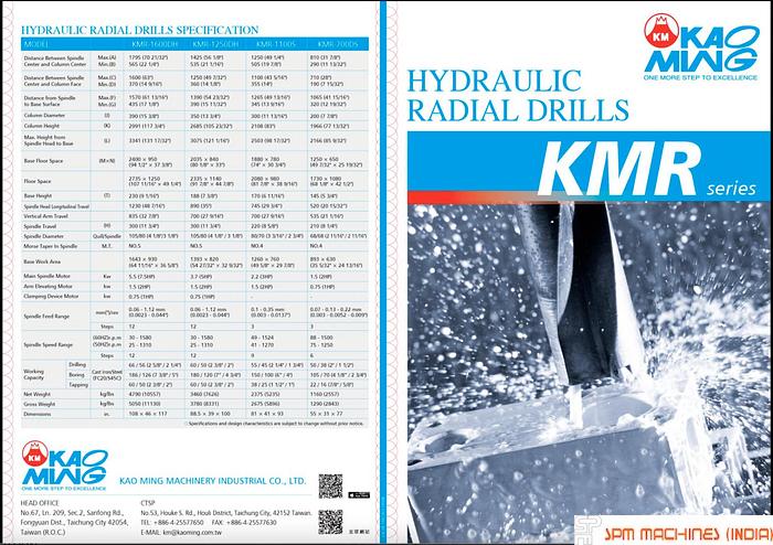 Used Kao Ming KMR 1100S Radial Drill