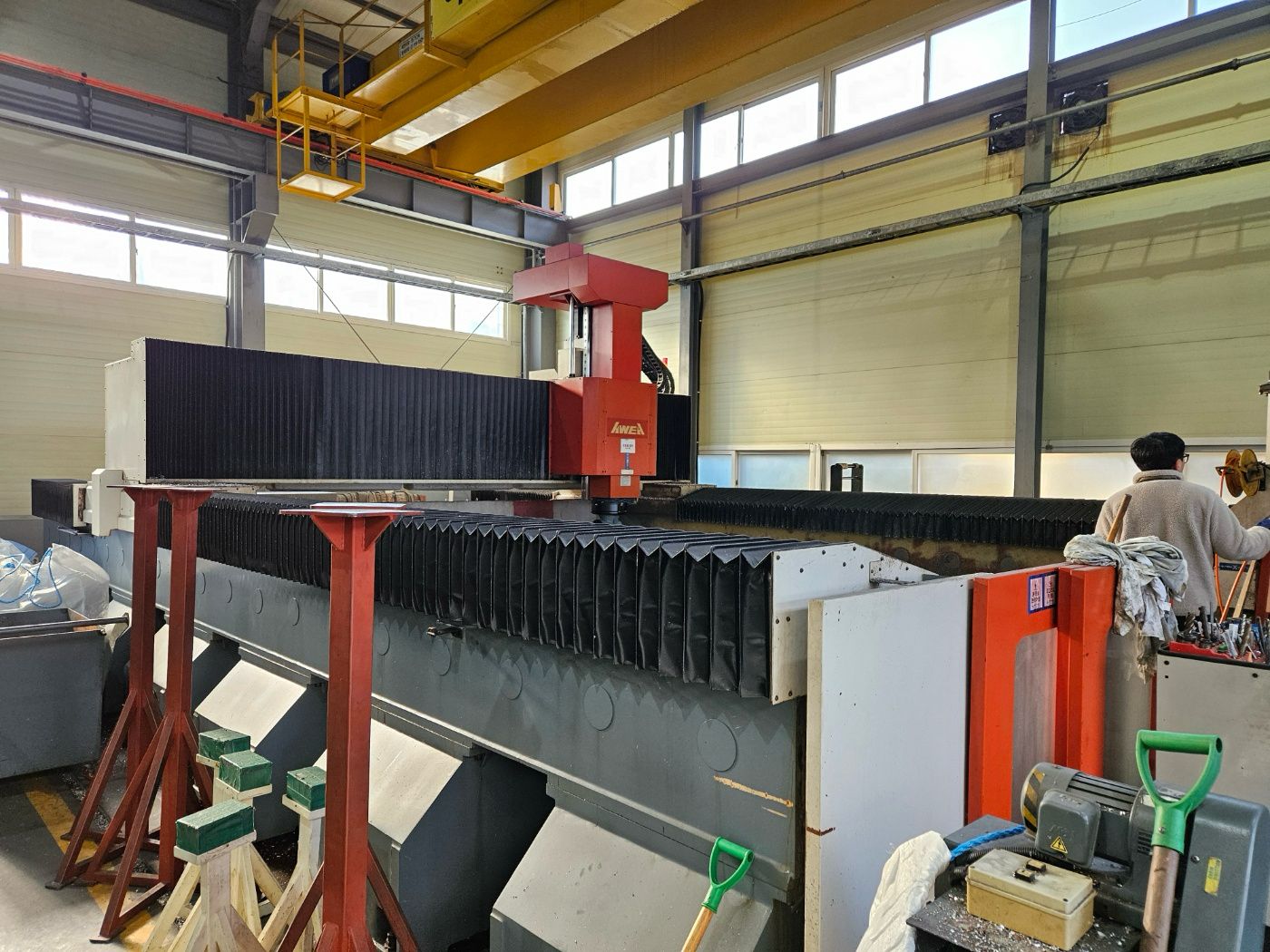 Used Awea LG6050 Double Column VMC Table : 6000mm x 3800mm, Between Column : 4500mm, Fanuc 18iMB Control