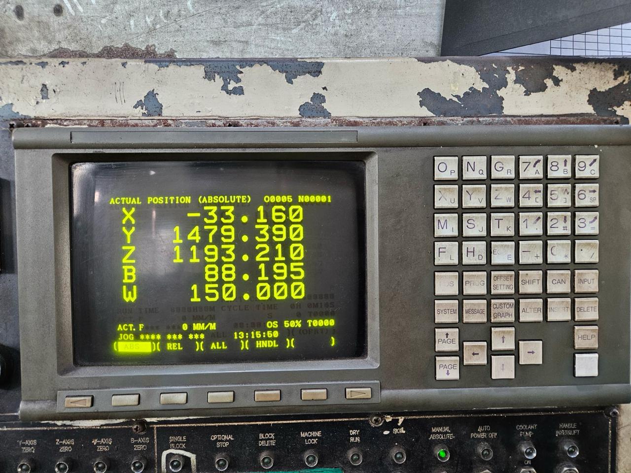 Used TOSHIBA BP 130 Original CNC Boring Spindle : 130mm, Cross : 3000mm,Height : 2000mm, Table : 2200 x 1800mm, Fanuc OM Controller