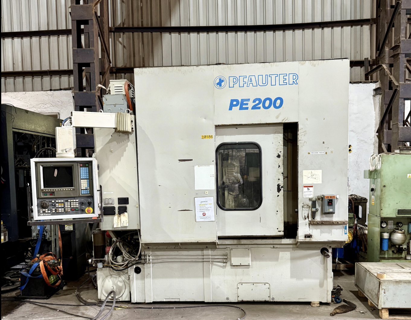 Used Gleason Pfauter PE200 CNC Gear Hobbing, 6 Axis, Diameter:200mm Year : 1995, Fanuc 15M Controller