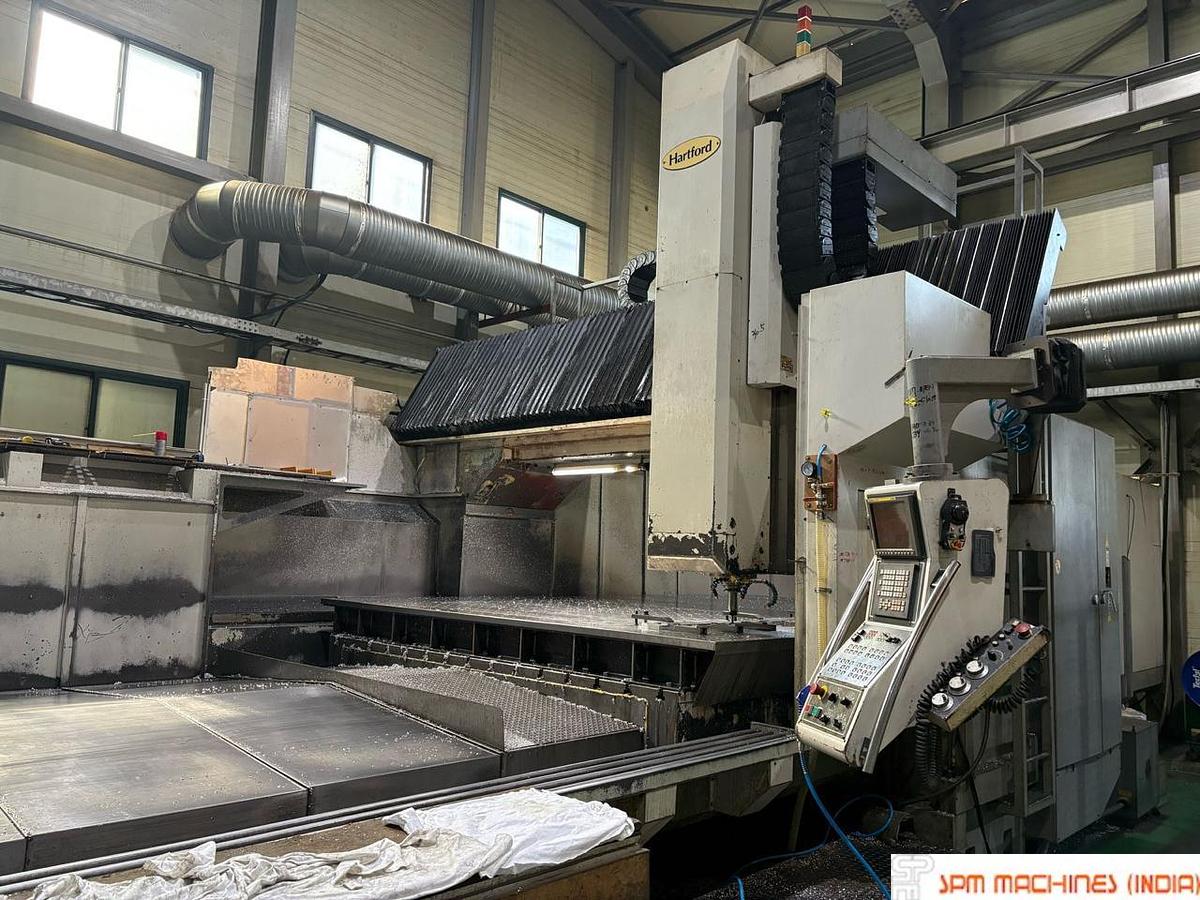 Used Hartford PRW 5340 Double Column VMC - 5200 x 3500mm, Fanuc 18iMB, With Milling Head, Year : 2008