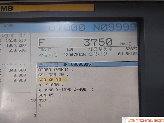 Used Awea SP4016 Double Column VMC - Table : 4000 x 1600mm - Fanuc 18iMB - Year : 2006