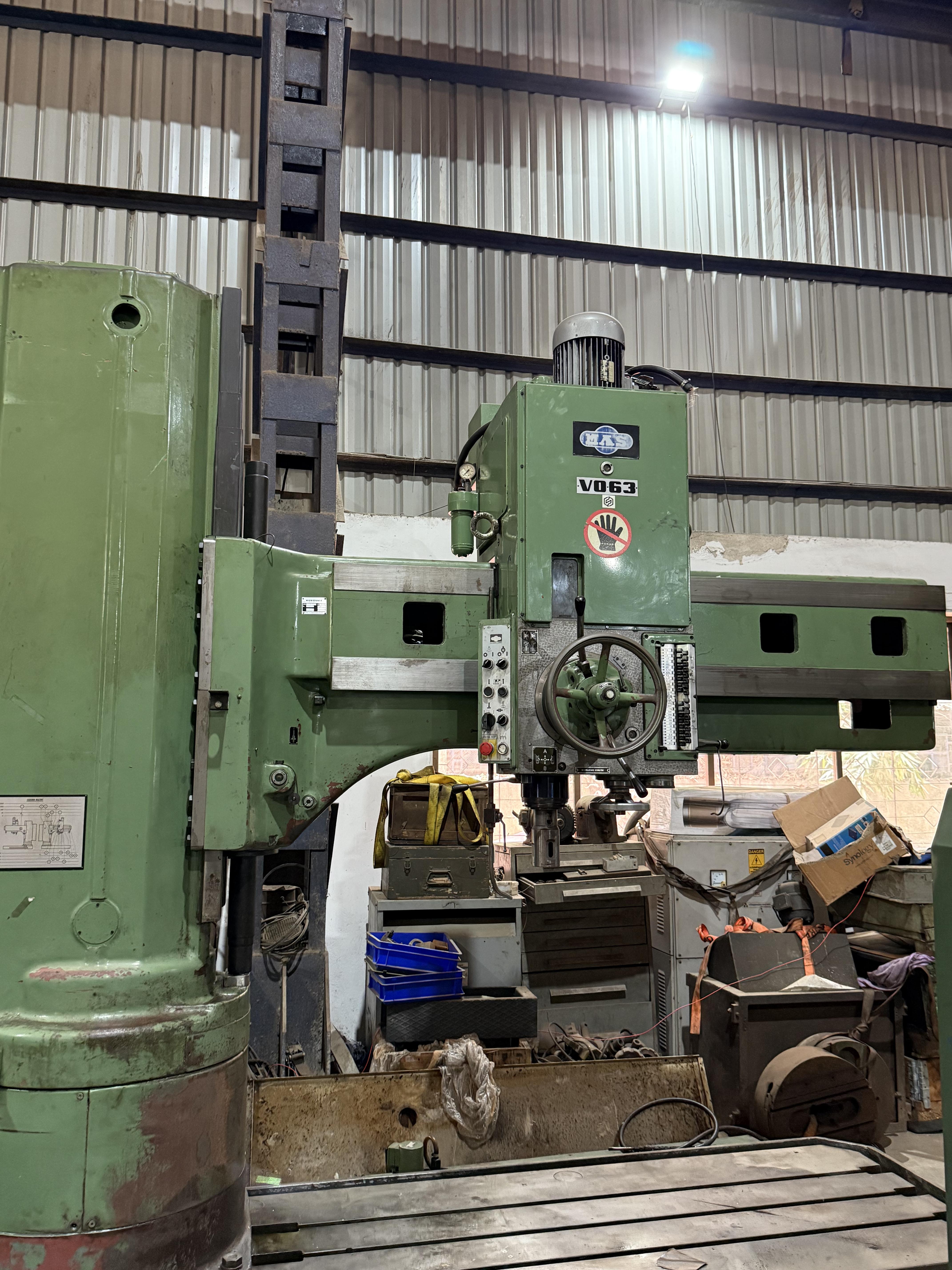 Used MAS VO63 Radial Drill Machine - 63mm (80mm) x 2000mm Arm Length - Latest