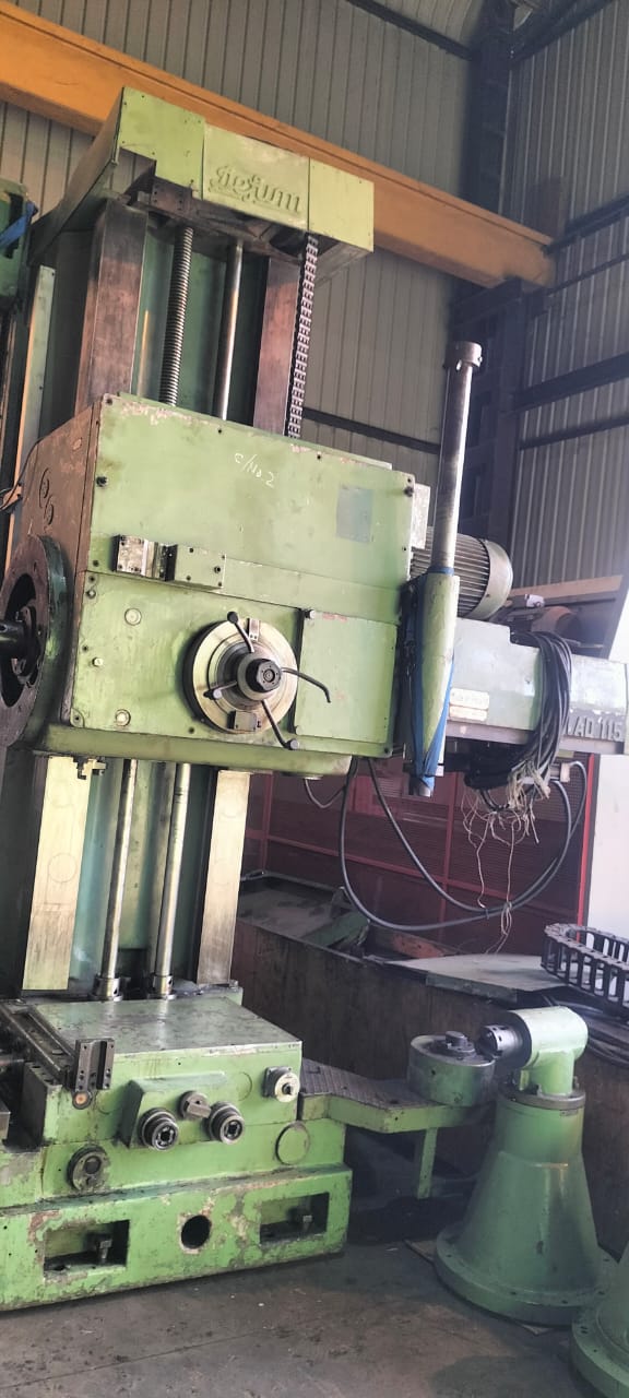 Used Defum AD115 H Boring Machine Spindle : 115mm Cross : 1800mm Height : 1500mm With Tailstock